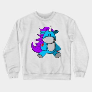 Blue rocker unicorn Crewneck Sweatshirt